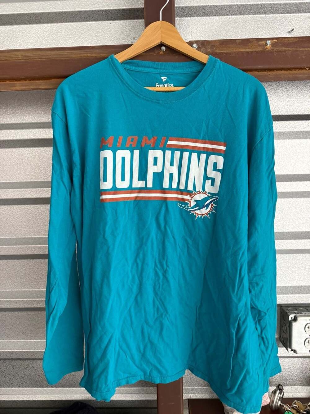 Men's Aqua Miami Dolphins Long Sleeve T-Shirt - XL